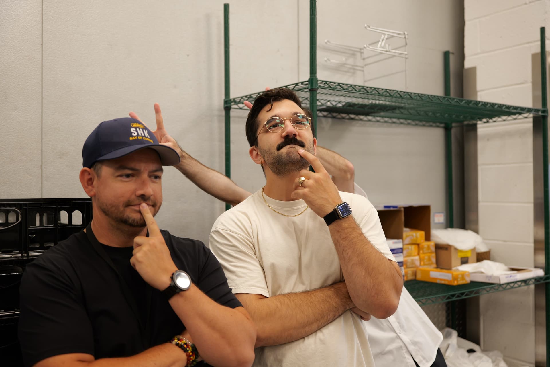 Mike and Joe deep in thought during the first Client Choice pack.